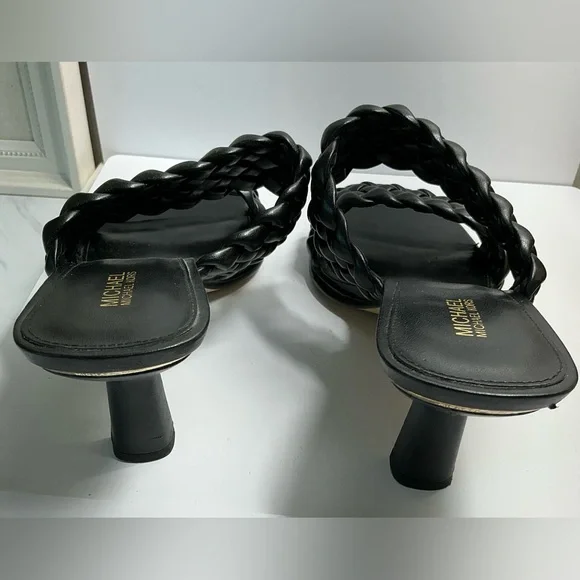 Michael Kors Black Braided Women's Sandals 8.5 - Picture 3 of 12